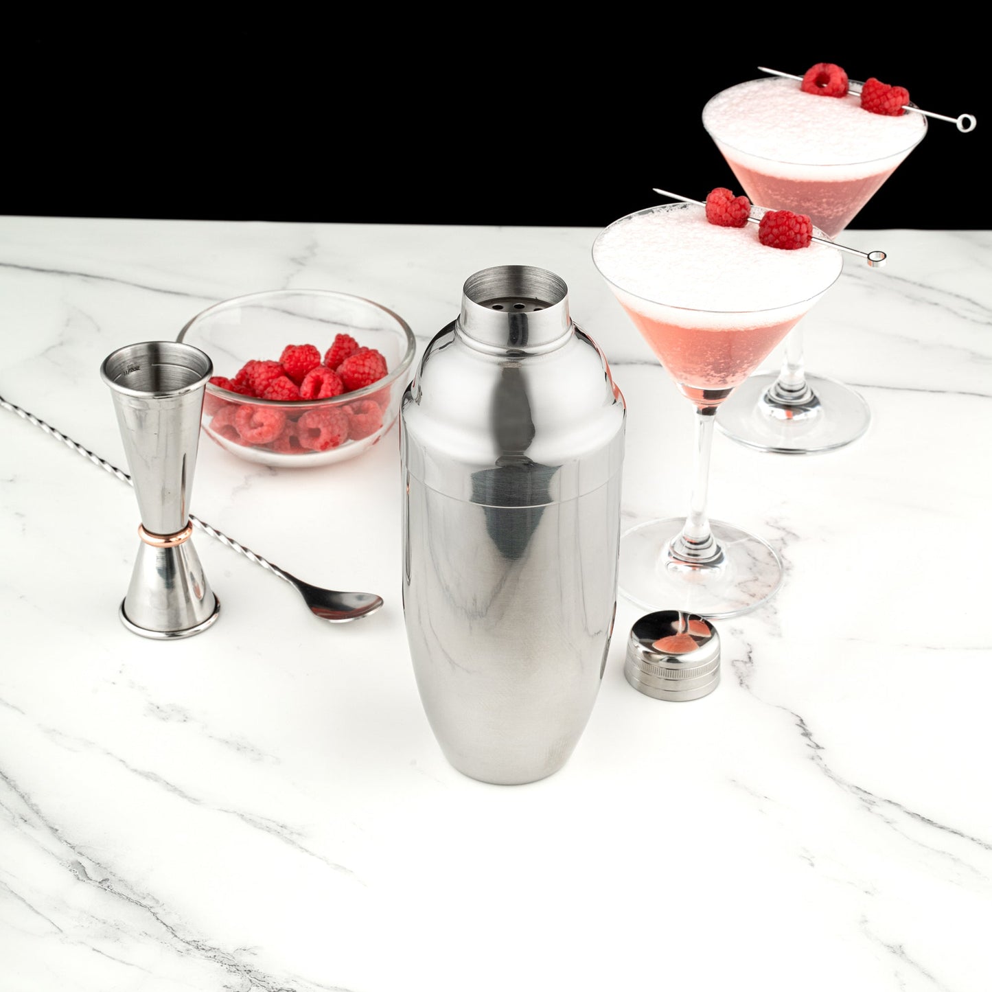 Bar Lux 24 oz Stainless Steel Cobbler Shaker - Mirrored Finish - 1 count box