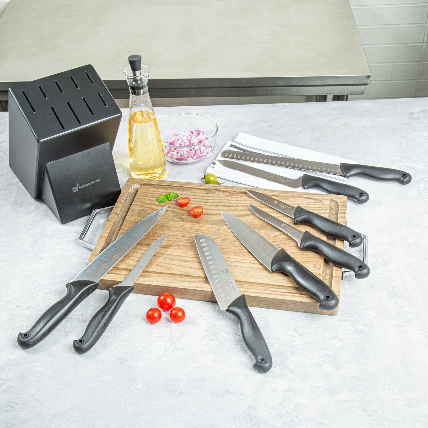 Sensei Back of the House German Steel 8-Piece Knife Set - HACCP Protection - 1 count box
