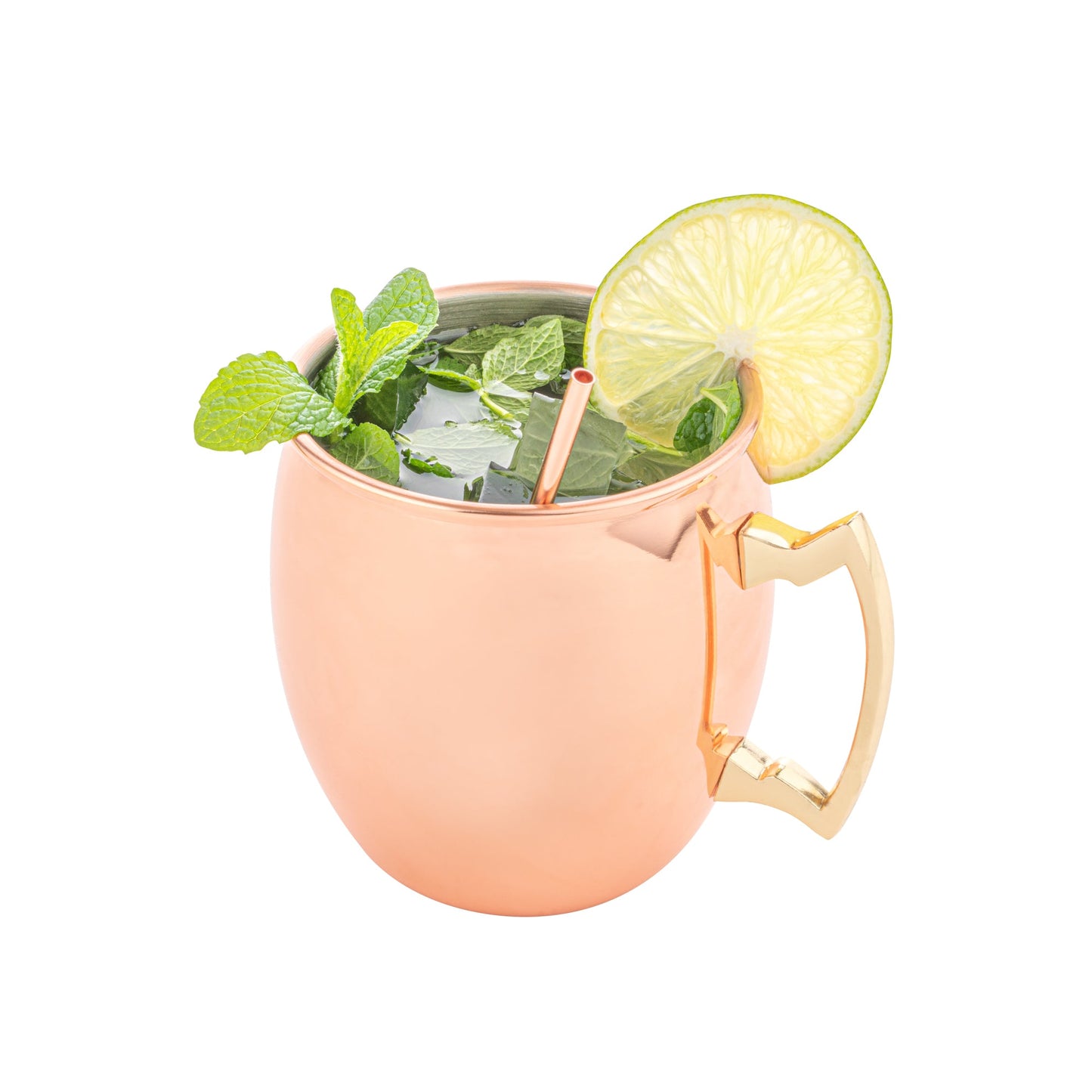 Bar Lux Copper-Plated Stainless Steel Straw - 5" - 2 count box