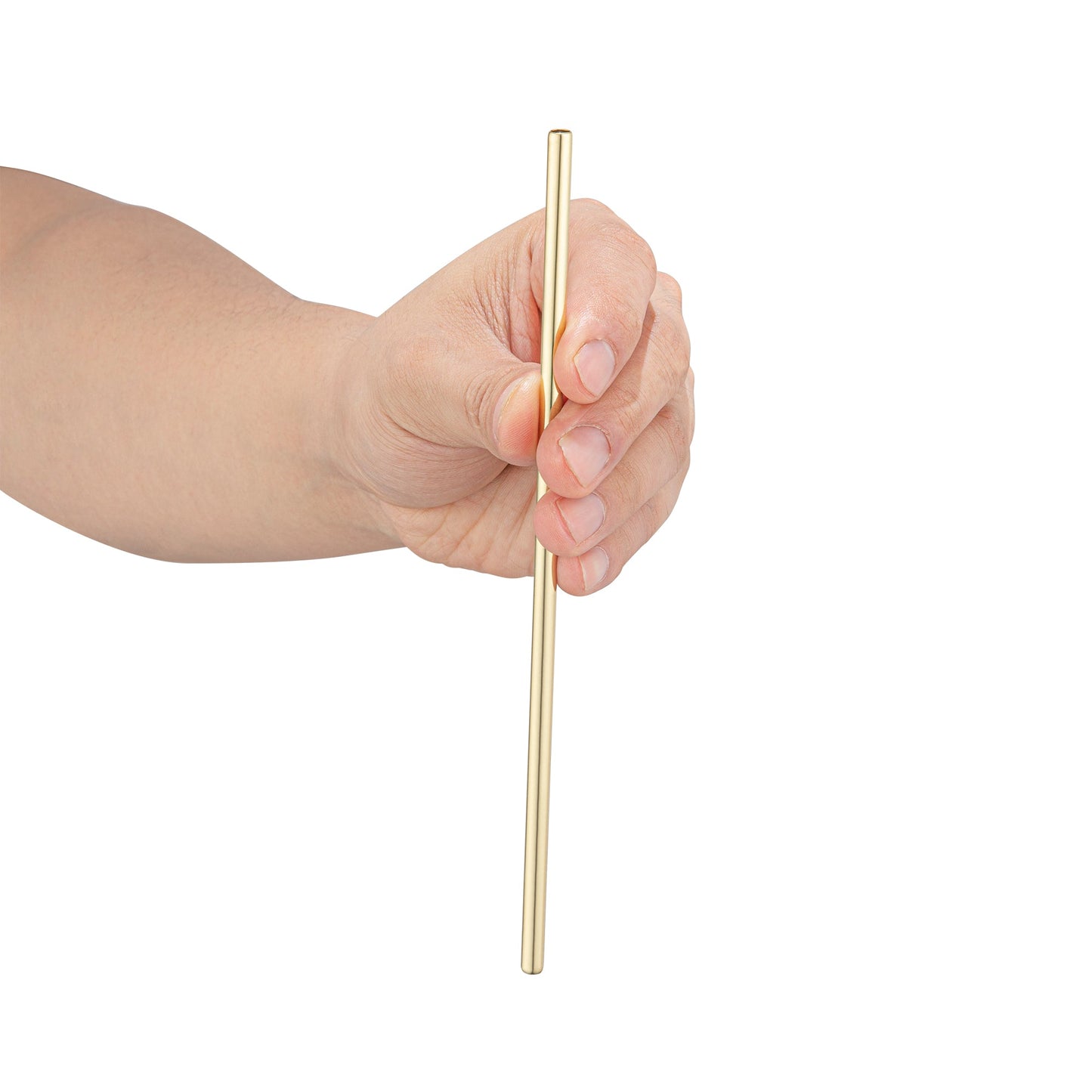 Bar Lux Gold-Plated Stainless Steel Straw - 7 1/2" - 2 count box