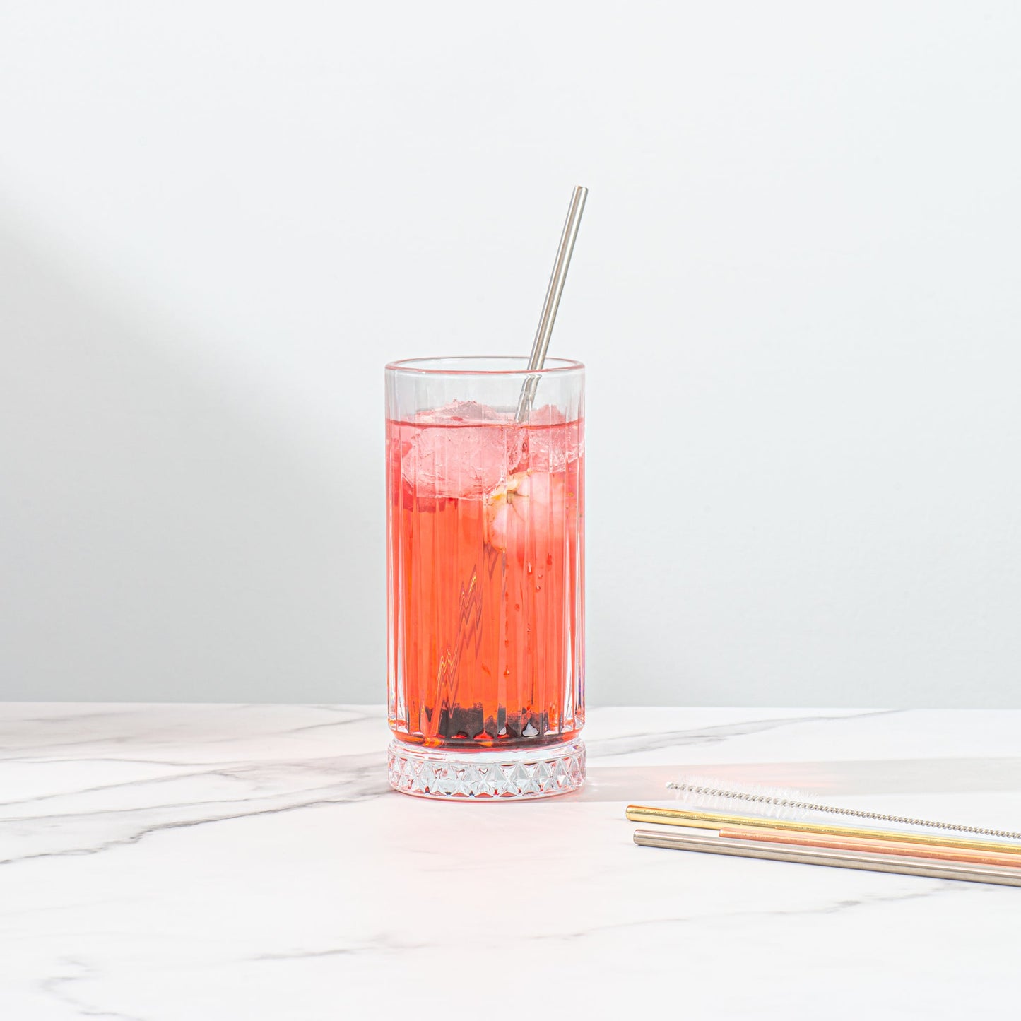 Bar Lux Stainless Steel Straw - 7 1/2" - 2 count box