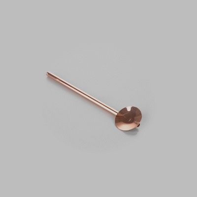Bar Lux Copper-Plated Stainless Steel Julep Spoon Straw - 5" - 2 count box
