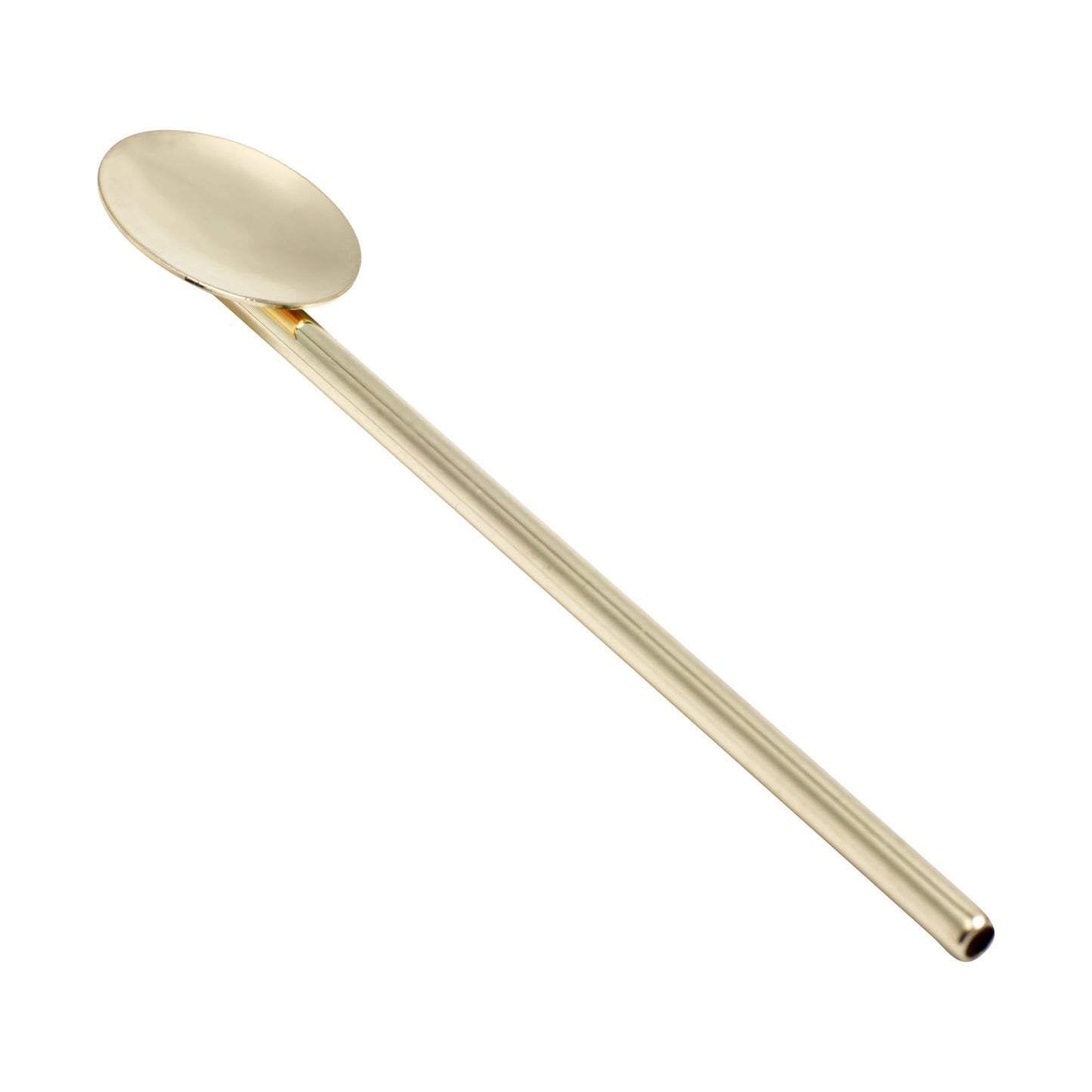 Bar Lux Gold-Plated Stainless Steel Julep Spoon Straw - 5" - 2 count box