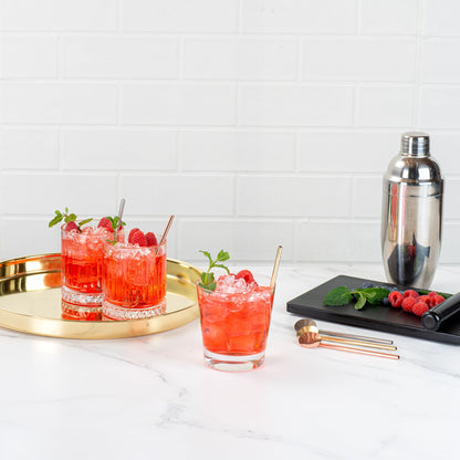 Bar Lux Gold-Plated Stainless Steel Julep Spoon Straw - 5" - 2 count box
