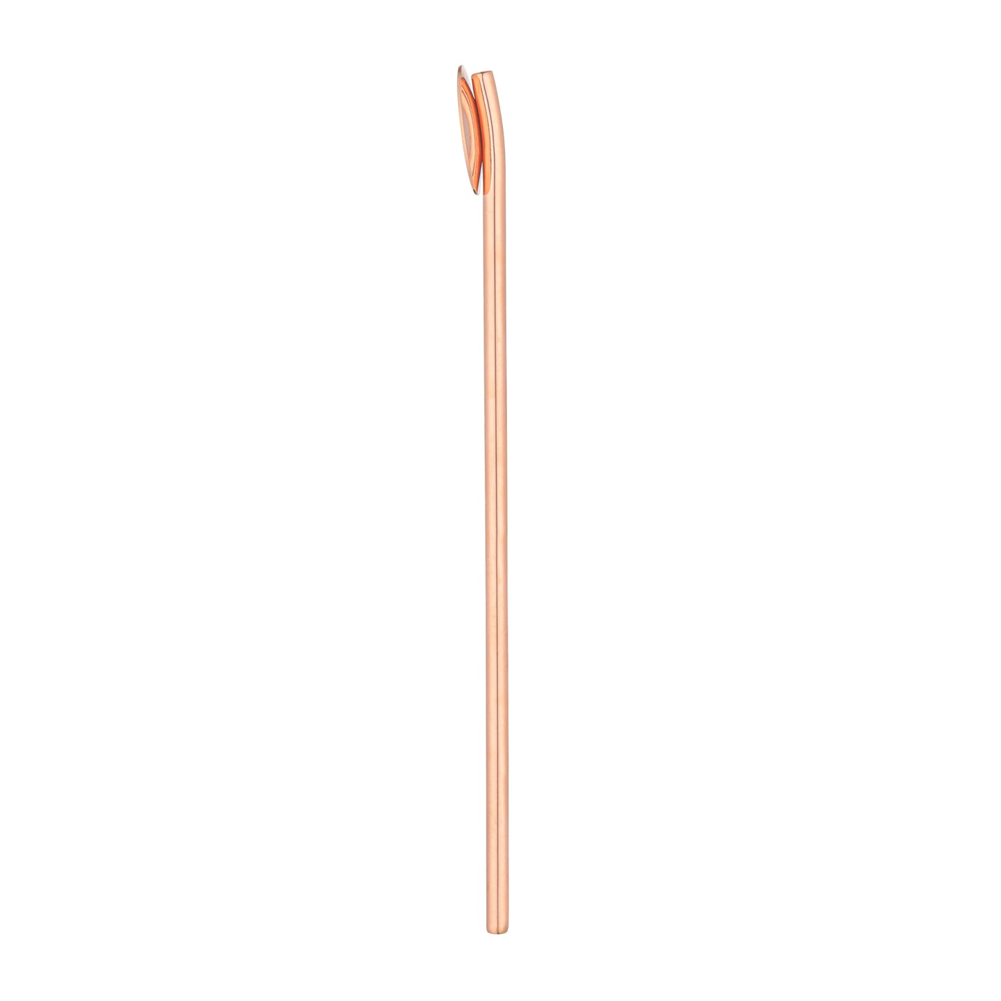 Bar Lux Copper-Plated Stainless Steel Julep Spoon Straw - 7 1/2" - 2 count box