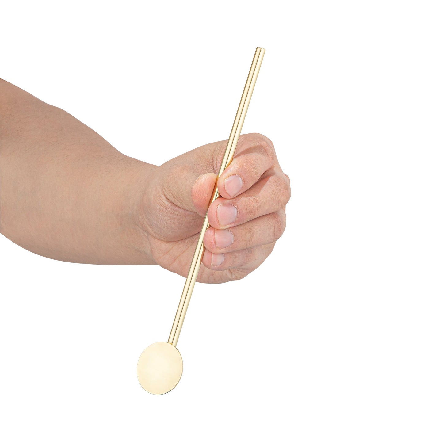 Bar Lux Gold-Plated Stainless Steel Julep Spoon Straw - 7 1/2" - 2 count box