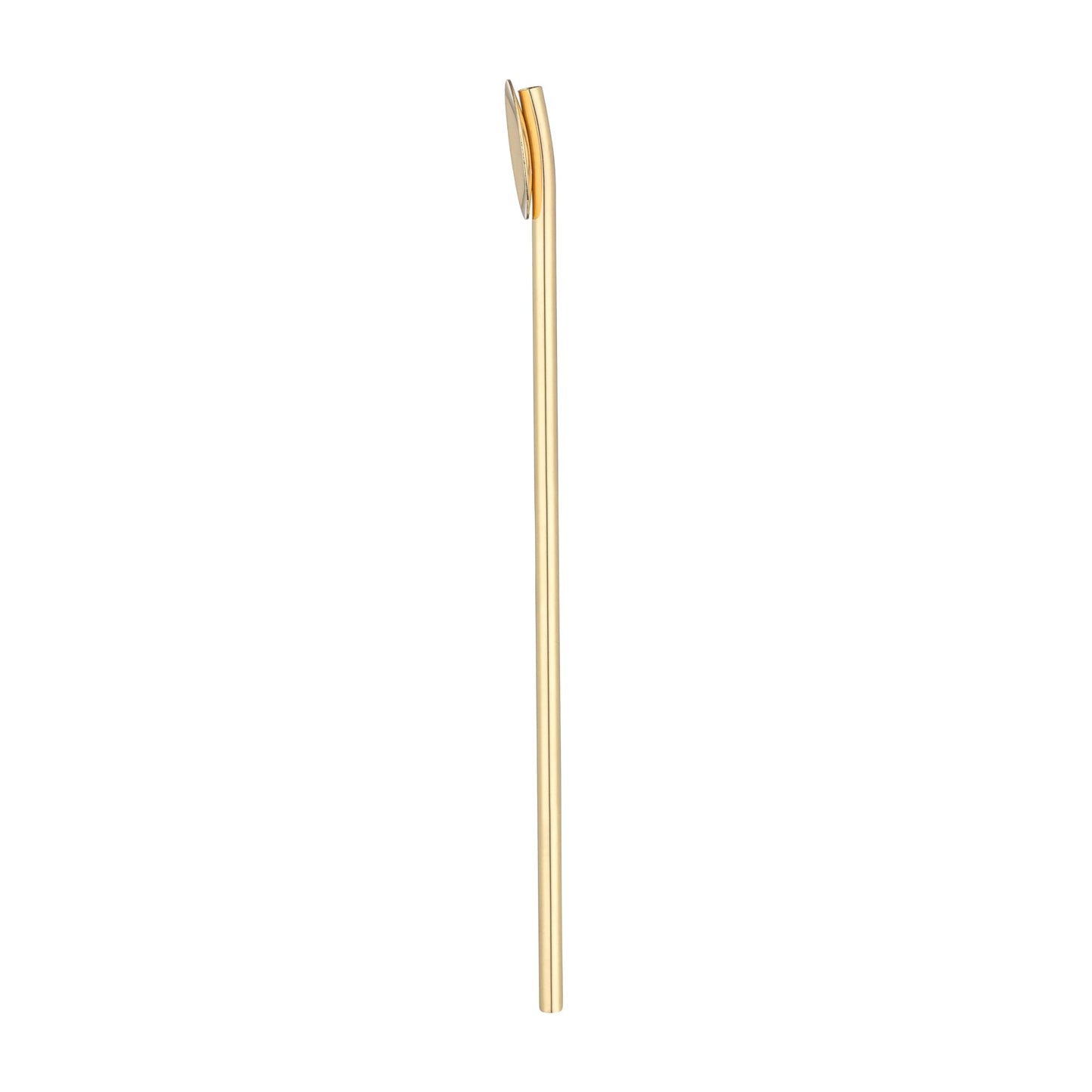 Bar Lux Gold-Plated Stainless Steel Julep Spoon Straw - 7 1/2" - 2 count box