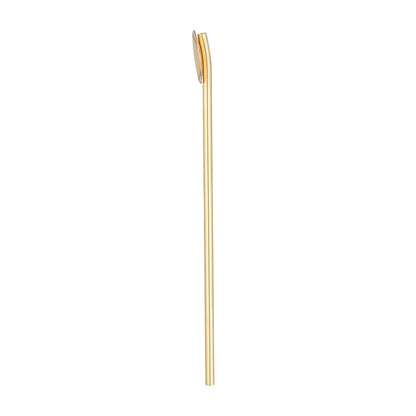 Bar Lux Gold-Plated Stainless Steel Julep Spoon Straw - 7 1/2" - 2 count box