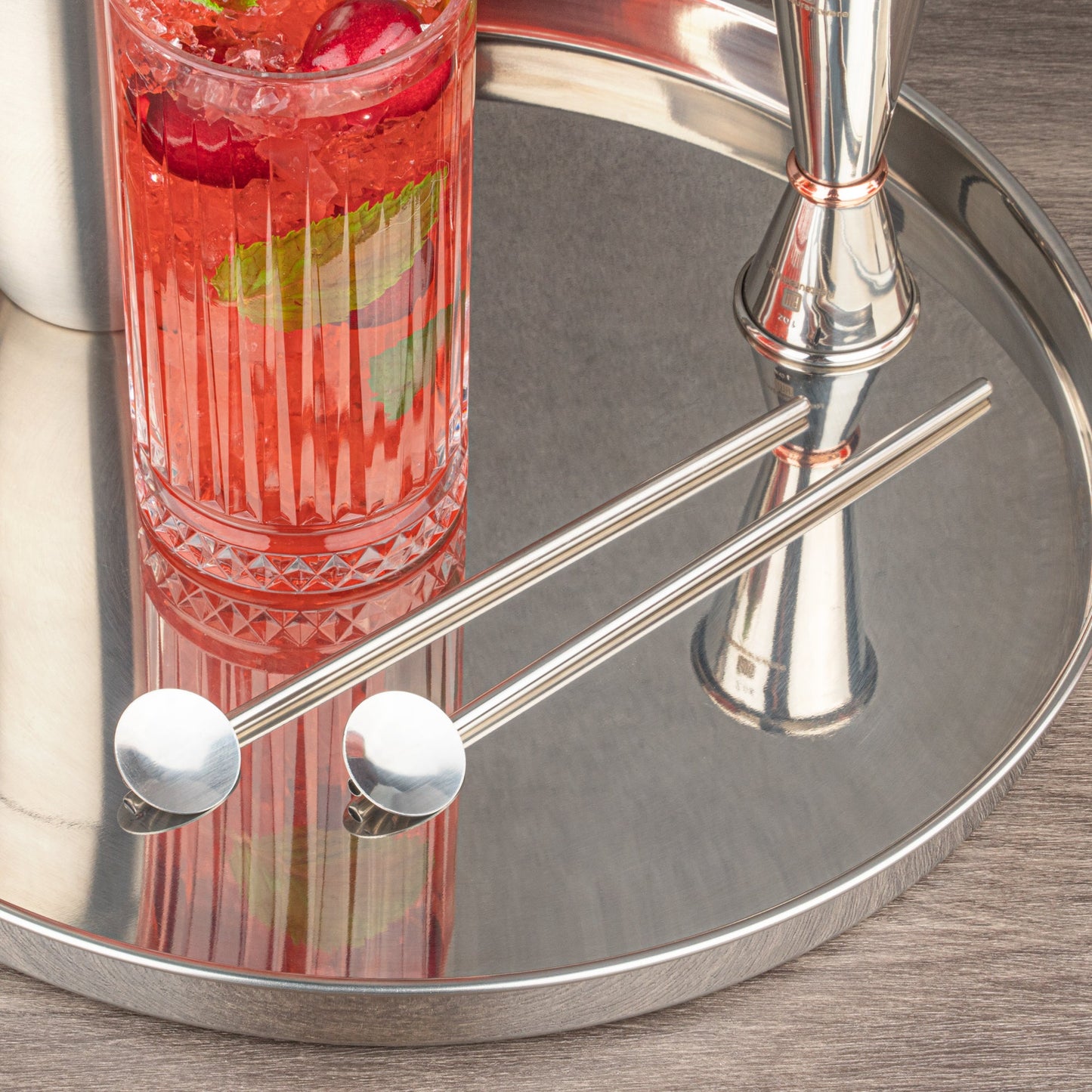 Bar Lux Stainless Steel Julep Spoon Straw - 7 1/2" - 2 count box