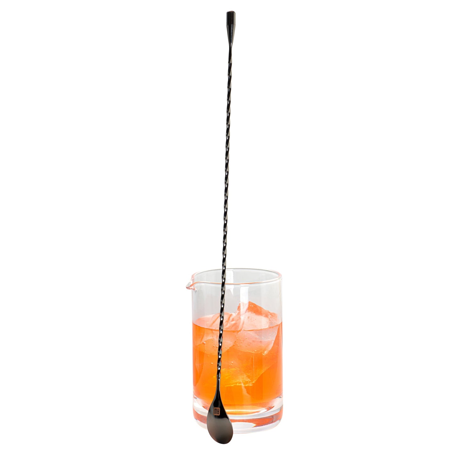 Bar Lux Black-Plated Stainless Steel Belicoso Barspoon - 16" - 1 count box