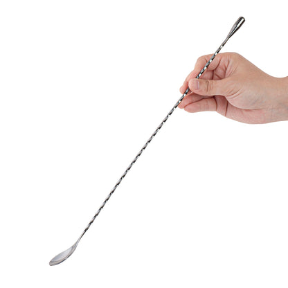Bar Lux Black-Plated Stainless Steel Belicoso Barspoon - 16" - 1 count box