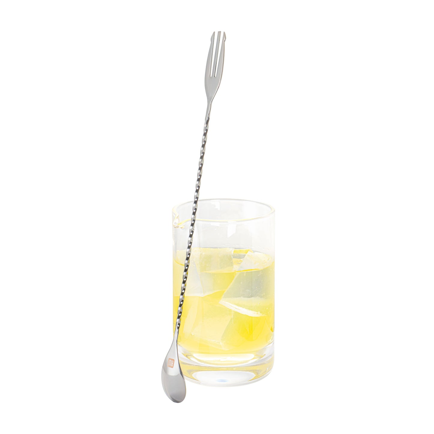 Bar Lux Black-Plated Stainless Steel Trident Barspoon - 12" - 1 count box