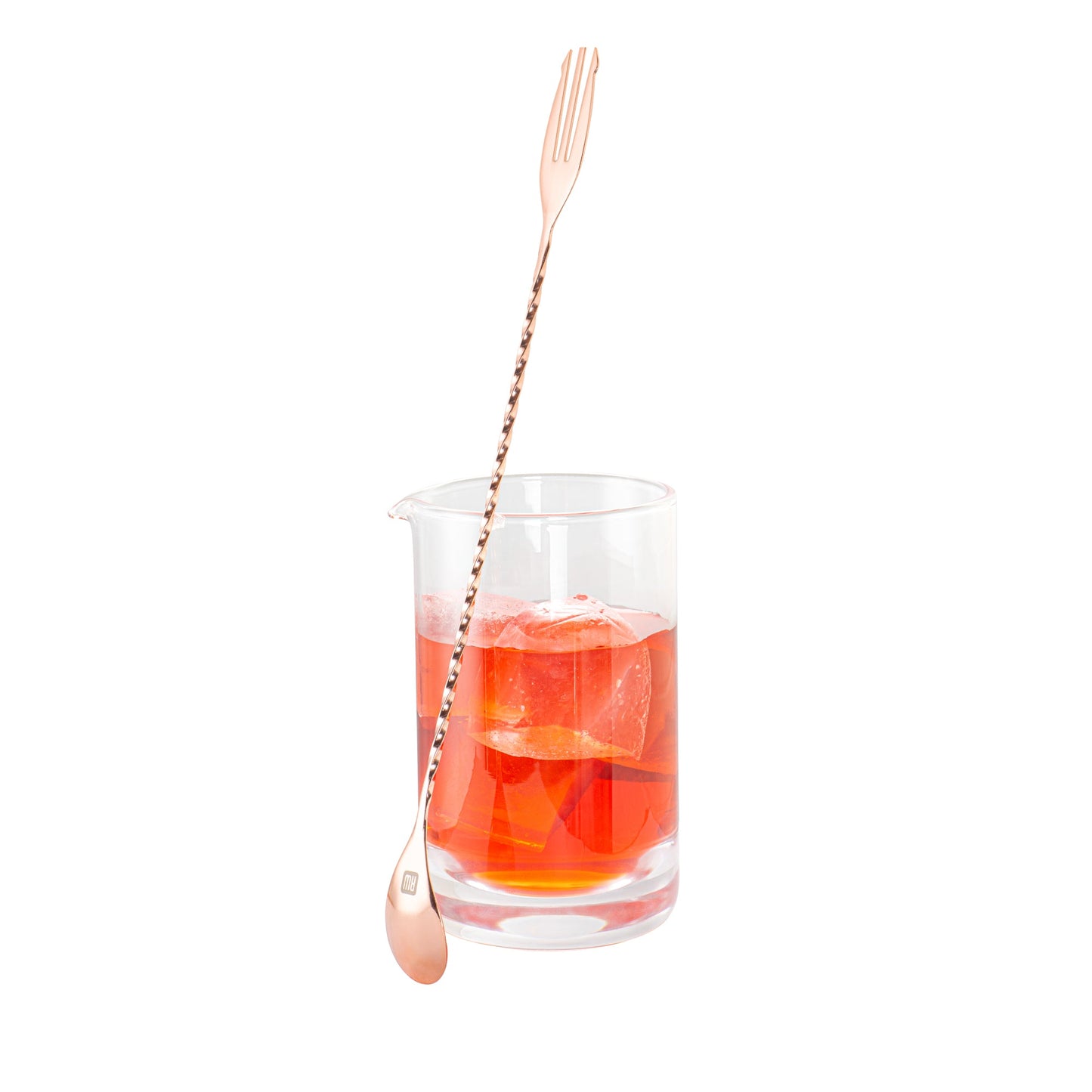 Bar Lux Copper-Plated Stainless Steel Trident Barspoon - 12" - 1 count box