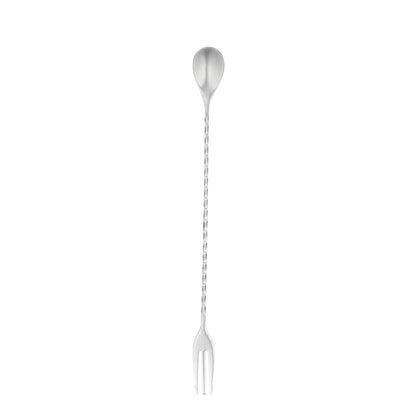 Bar Lux Stainless Steel Trident Barspoon - 12" - 1 count box