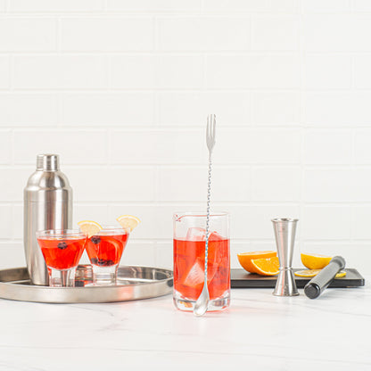Bar Lux Stainless Steel Trident Barspoon - 12" - 1 count box