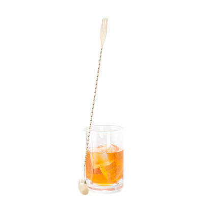 Bar Lux Gold-Plated Stainless Steel Trident Barspoon - 16" - 1 count box