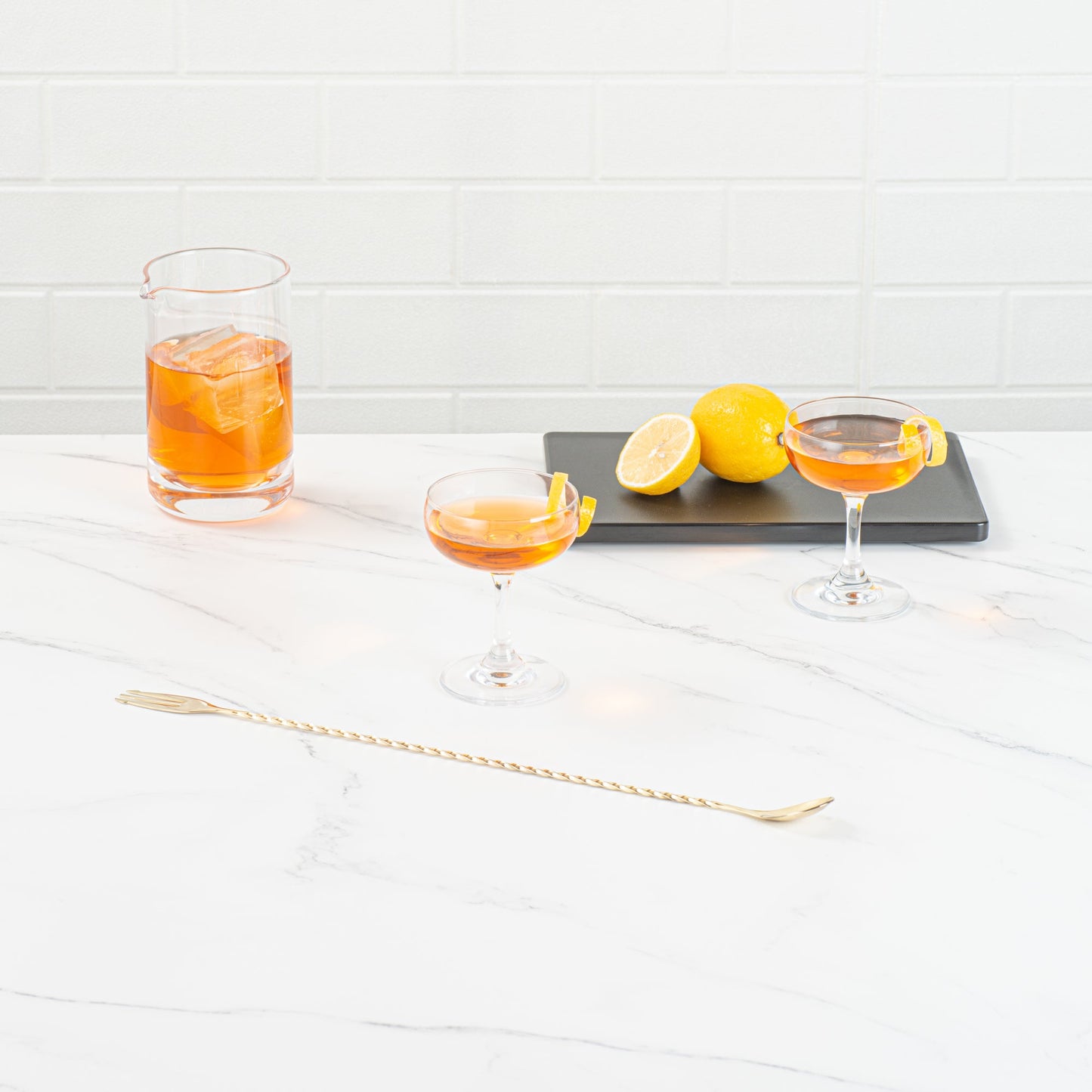 Bar Lux Gold-Plated Stainless Steel Trident Barspoon - 16" - 1 count box