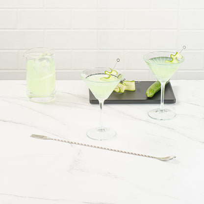 Bar Lux Stainless Steel Trident Barspoon - 16" x 1 1/4" x 1/2" - 1 count box