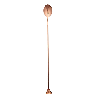 Bar Lux Copper-Plated Stainless Steel Muddler Barspoon - 12" x 1 1/4" x 3/4" - 1 count box