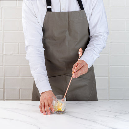 Bar Lux Copper-Plated Stainless Steel Muddler Barspoon - 12" x 1 1/4" x 3/4" - 1 count box