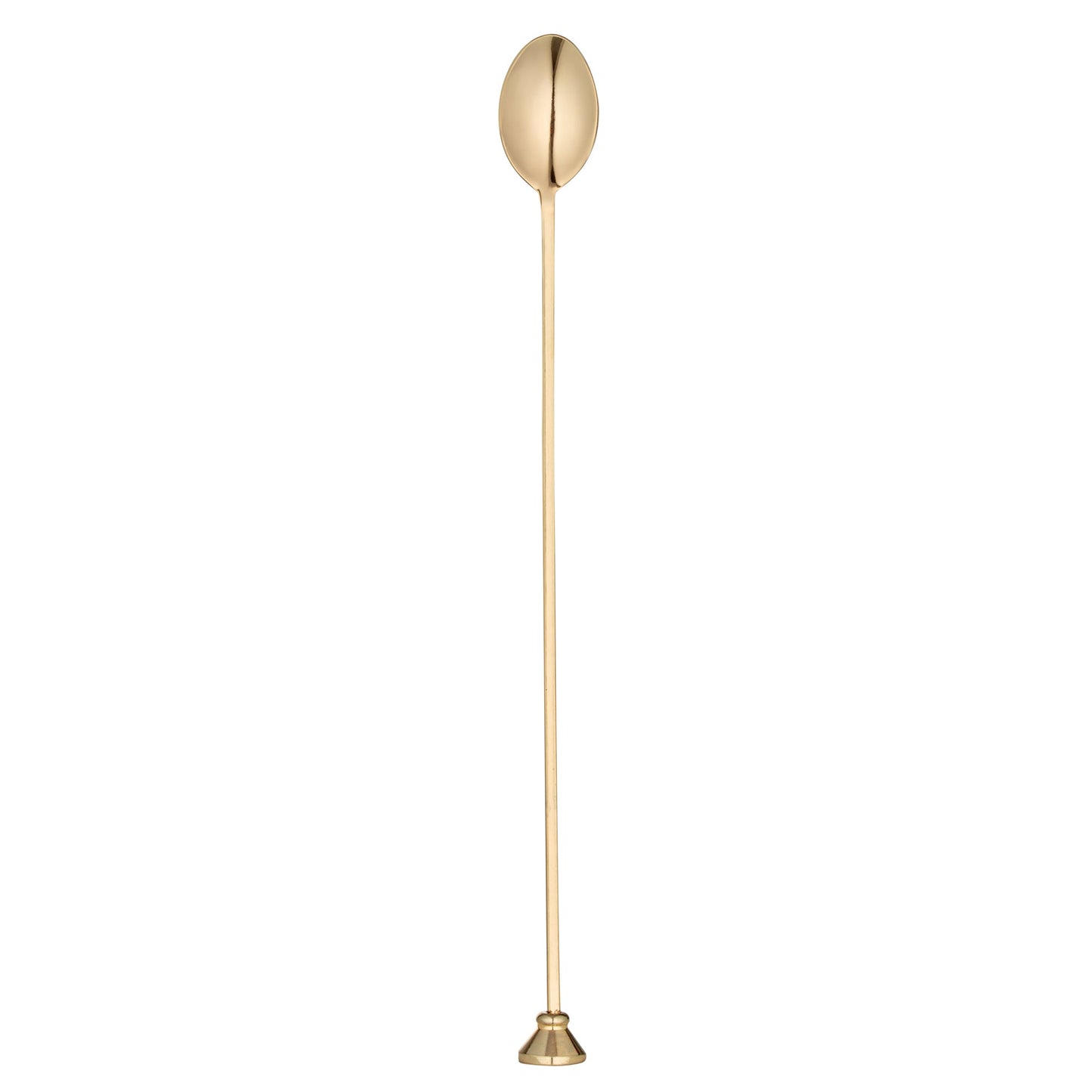 Bar Lux Gold-Plated Stainless Steel Muddler Barspoon - 12" x 1 1/4" x 3/4" - 1 count box