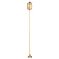 Bar Lux Gold-Plated Stainless Steel Muddler Barspoon - 12" x 1 1/4" x 3/4" - 1 count box