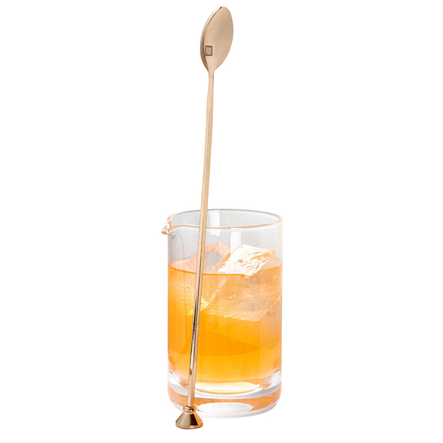 Bar Lux Gold-Plated Stainless Steel Muddler Barspoon - 12" x 1 1/4" x 3/4" - 1 count box