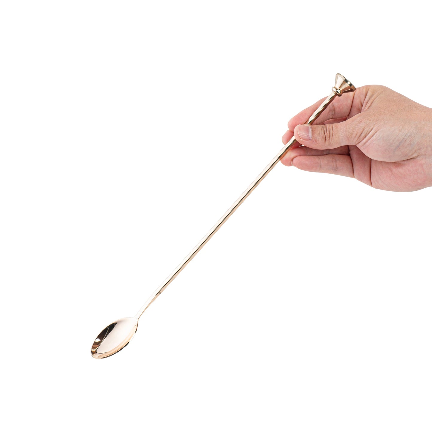 Bar Lux Gold-Plated Stainless Steel Muddler Barspoon - 12" x 1 1/4" x 3/4" - 1 count box