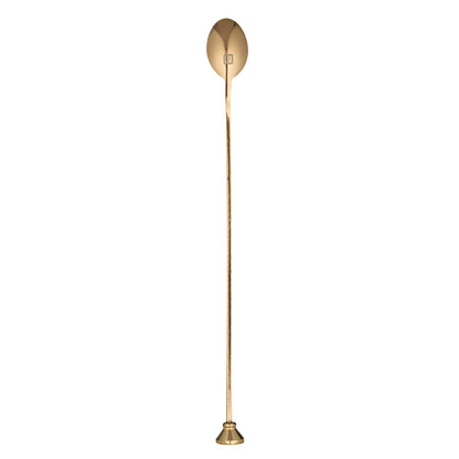 Bar Lux Gold-Plated Stainless Steel Muddler Barspoon - 12" x 1 1/4" x 3/4" - 1 count box