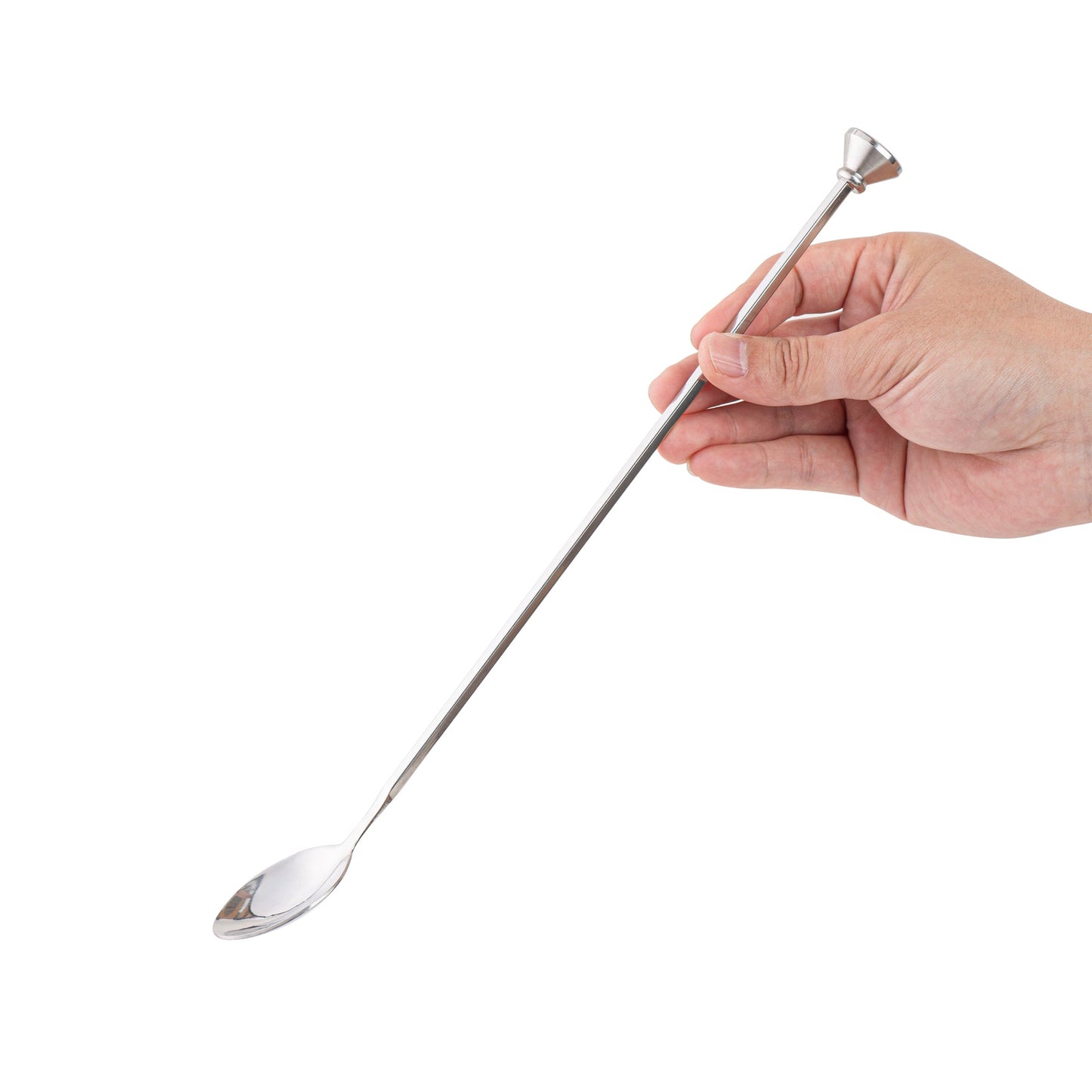 Bar Lux Stainless Steel Muddler Barspoon - 12" x 1 1/4" x 3/4" - 1 count box