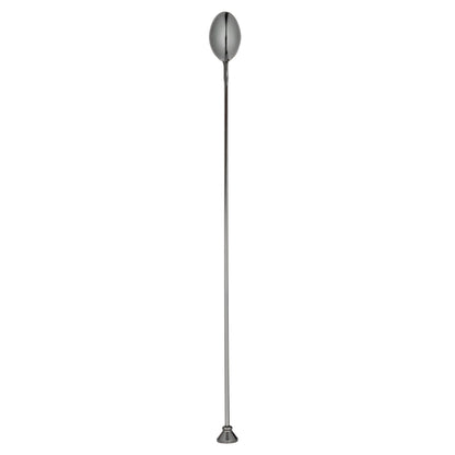 Bar Lux Black-Plated Stainless Steel Muddler Barspoon - 16" x 1 1/4" x 3/4" - 1 count box