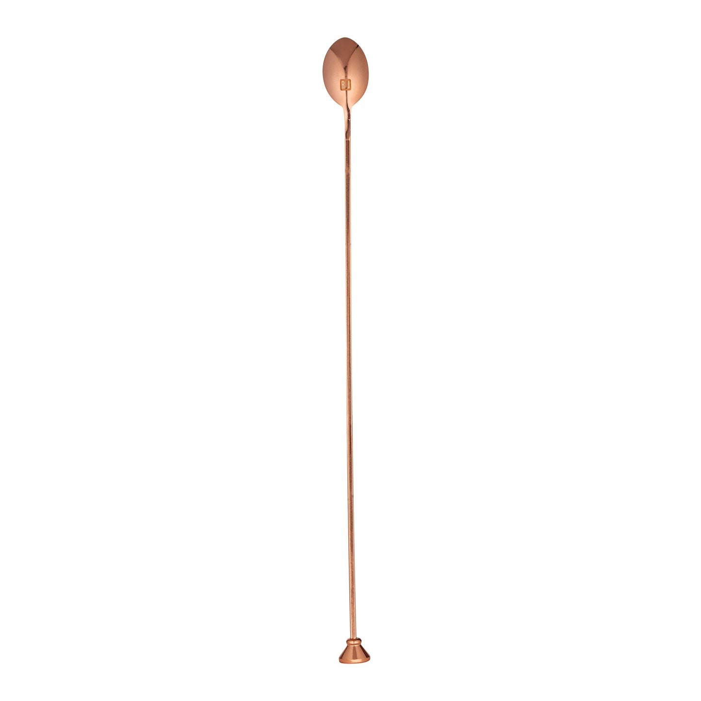 Bar Lux Copper-Plated Stainless Steel Muddler Barspoon - 16" x 1 1/4" x 3/4" - 1 count box