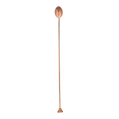 Bar Lux Copper-Plated Stainless Steel Muddler Barspoon - 16" x 1 1/4" x 3/4" - 1 count box