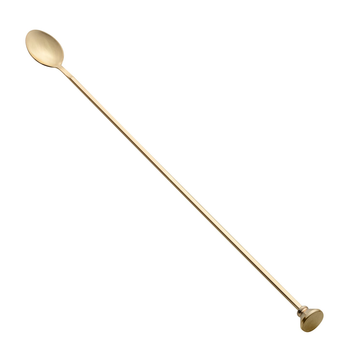 Bar Lux Gold-Plated Stainless Steel Muddler Barspoon - 16" x 1 1/4" x 3/4" - 1 count box