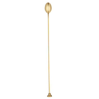 Bar Lux Gold-Plated Stainless Steel Muddler Barspoon - 16" x 1 1/4" x 3/4" - 1 count box