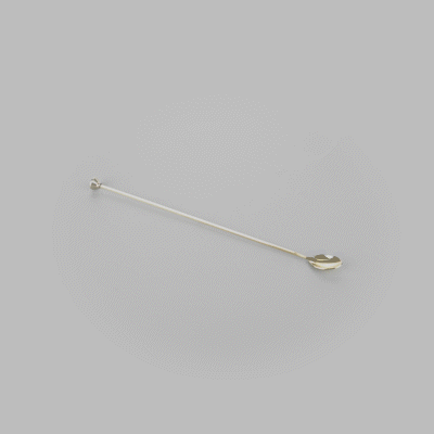 Bar Lux Gold-Plated Stainless Steel Muddler Barspoon - 16" x 1 1/4" x 3/4" - 1 count box