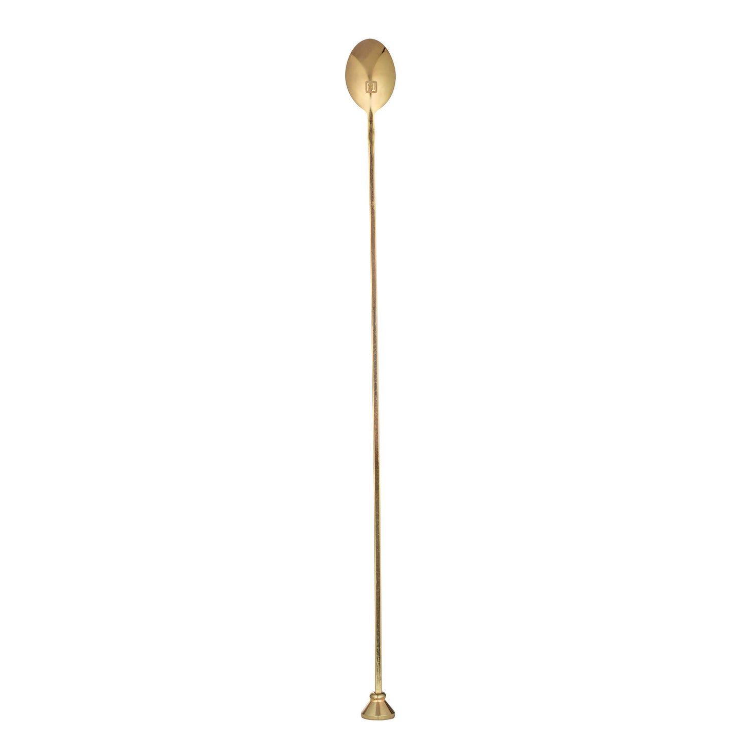 Bar Lux Gold-Plated Stainless Steel Muddler Barspoon - 16" x 1 1/4" x 3/4" - 1 count box