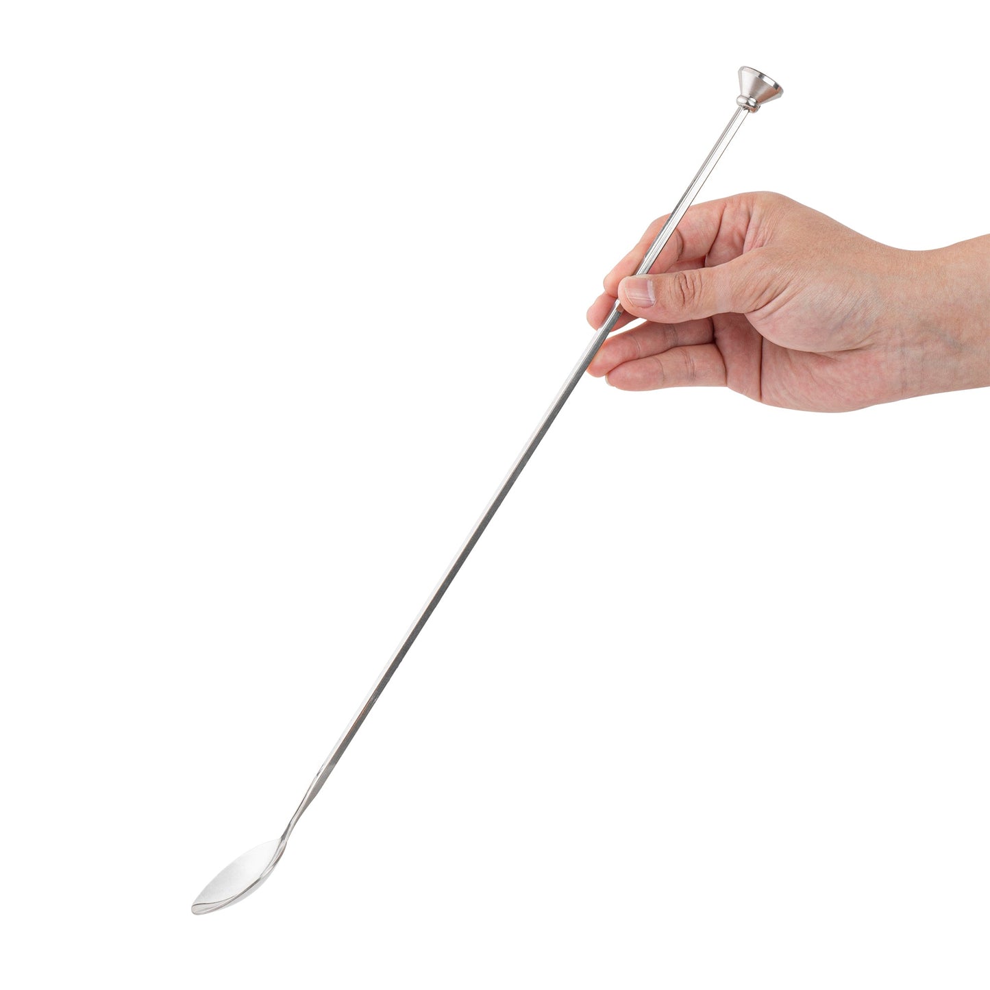 Bar Lux Stainless Steel Muddler Barspoon - 16" x 1 1/4" x 3/4" - 1 count box