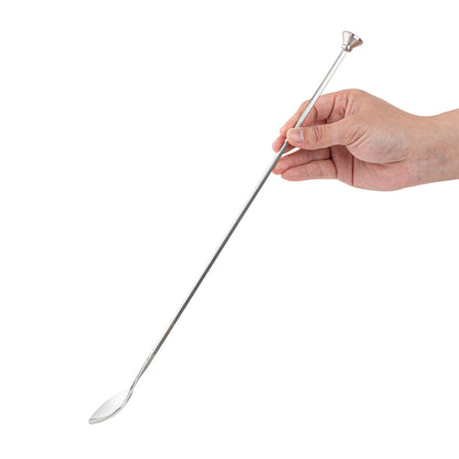 Bar Lux Stainless Steel Muddler Barspoon - 16" x 1 1/4" x 3/4" - 1 count box