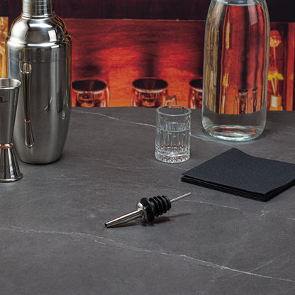 Bar Lux Stainless Steel Speed Pourer - 4 1/4" x 1 1/4" x 1 1/4" - 4 count box