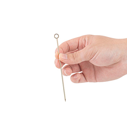Bar Lux Gold-Plated Stainless Steel Cocktail Pick - 4 1/2" - 10 count box