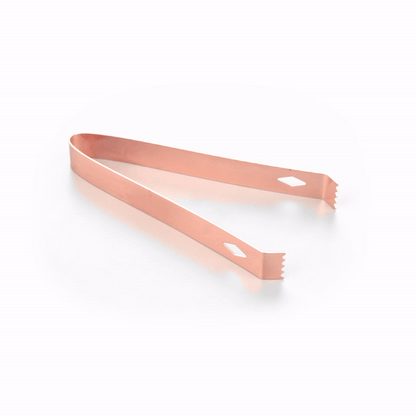 Bar Lux Copper-Plated Stainless Steel Ice Tongs - 6 1/4" x 2 1/2" x 3/4" - 1 count box