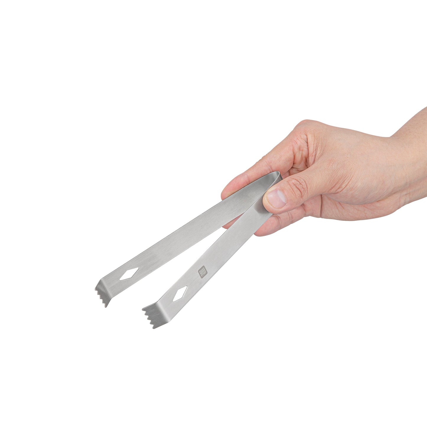 Bar Lux Stainless Steel Ice Tongs - 6 1/4" x 2 1/2" x 3/4" - 1 count box