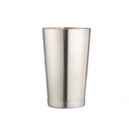 Bar Lux 16 oz Stainless Steel Cocktail Shaker Tin - Weighted, Mirrored Finish - 3 1/4" x 3 1/4" x 4" - 1 count box