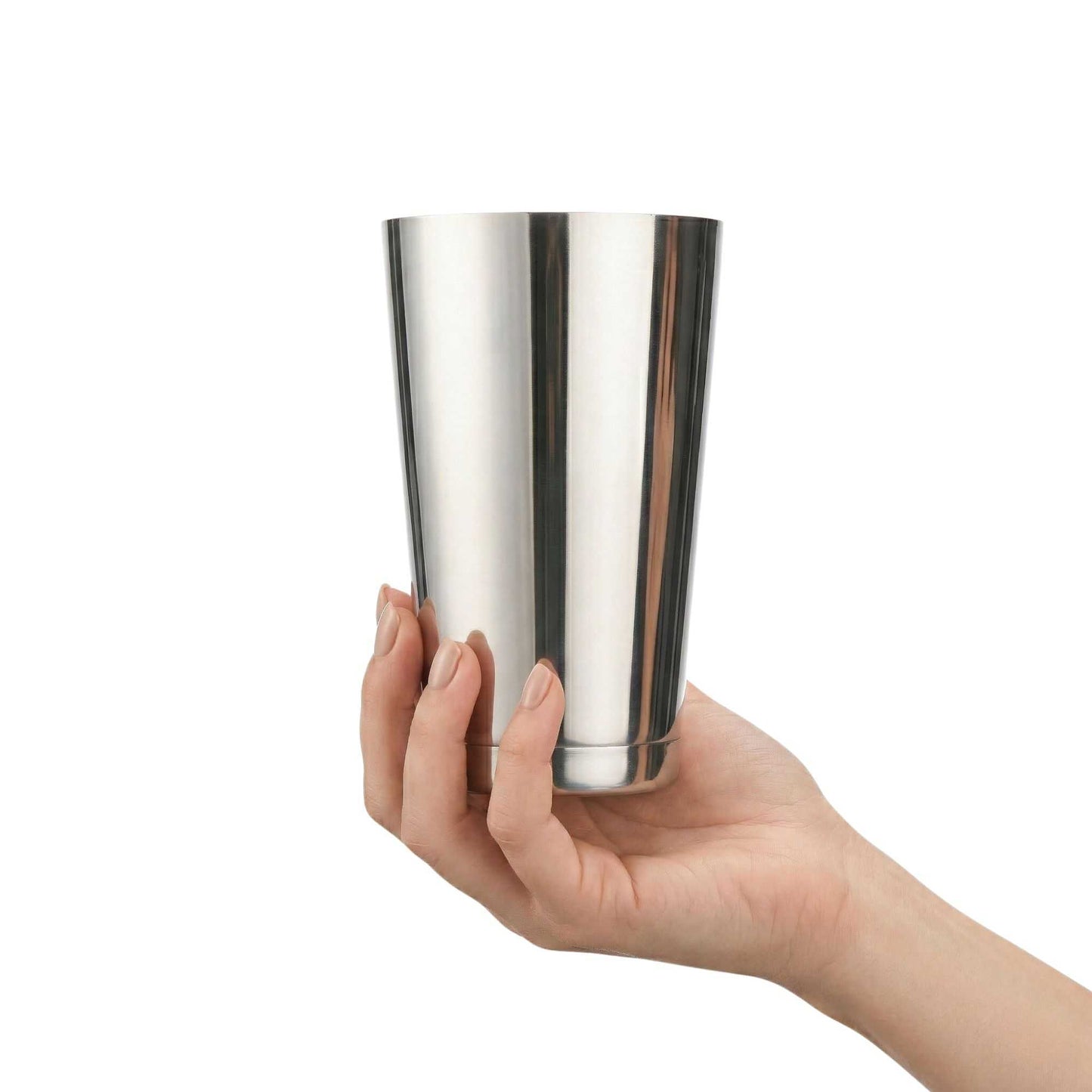Bar Lux 24 oz Stainless Steel Cocktail Shaker Tin - Weighted, Mirrored Finish - 3 1/2" x 3 1/2" x 6 1/2" - 1 count box