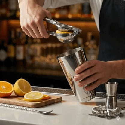 Bar Lux 24 oz Stainless Steel Cocktail Shaker Tin - Weighted, Mirrored Finish - 3 1/2" x 3 1/2" x 6 1/2" - 1 count box
