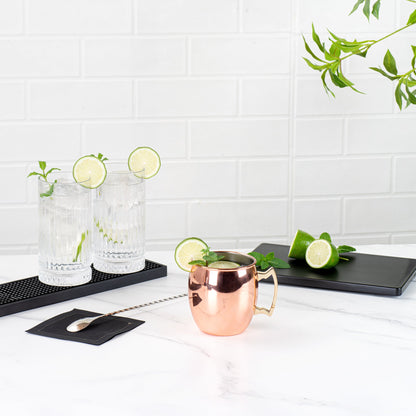 Bar Lux 16 oz Copper-Plated Stainless Steel Moscow Mule Mug - 3 1/2" x 3 1/2" x 3 3/4" - 1 count box