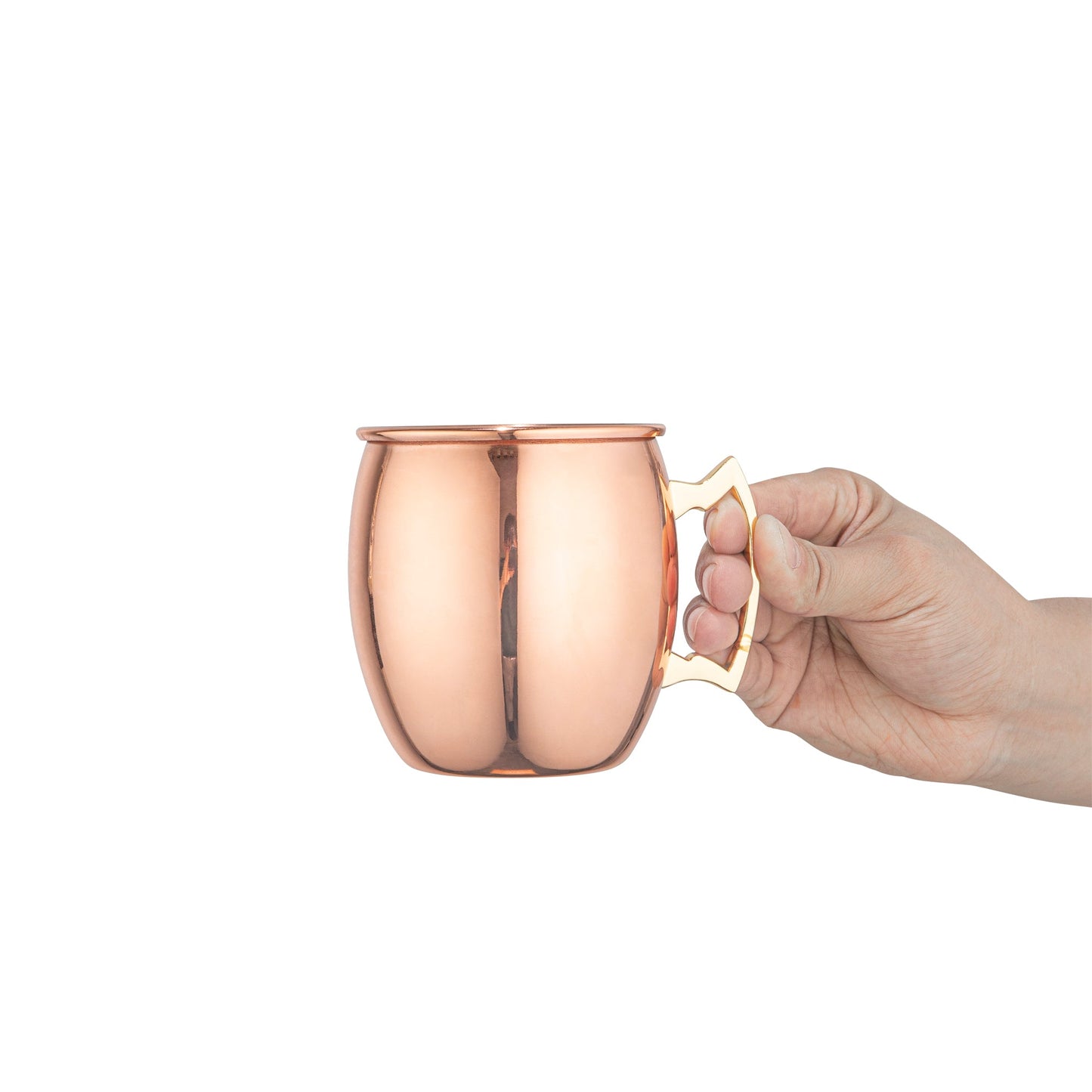 Bar Lux 16 oz Copper-Plated Stainless Steel Moscow Mule Mug - 3 1/2" x 3 1/2" x 3 3/4" - 1 count box