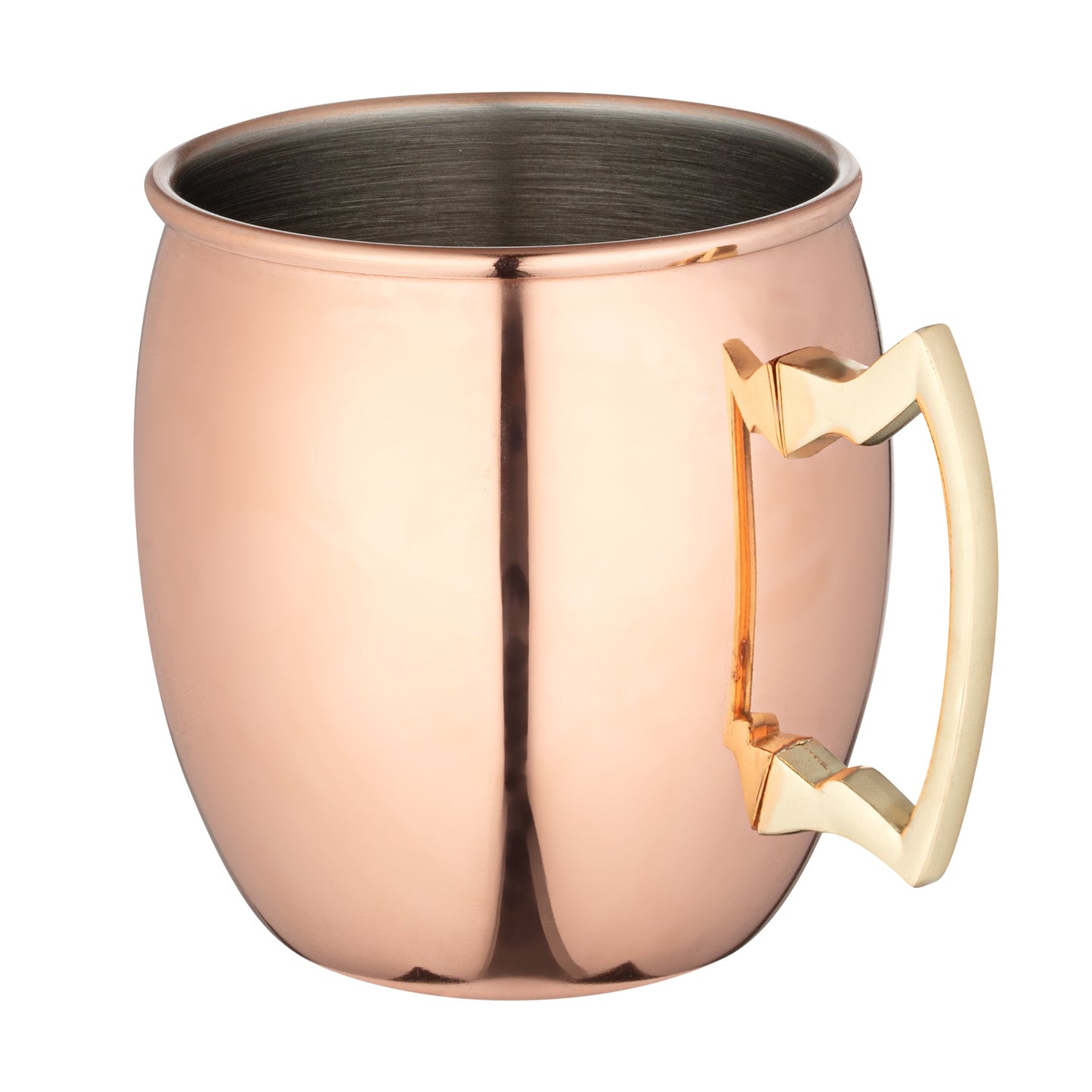 Bar Lux 16 oz Copper-Plated Stainless Steel Moscow Mule Mug - 3 1/2" x 3 1/2" x 3 3/4" - 1 count box