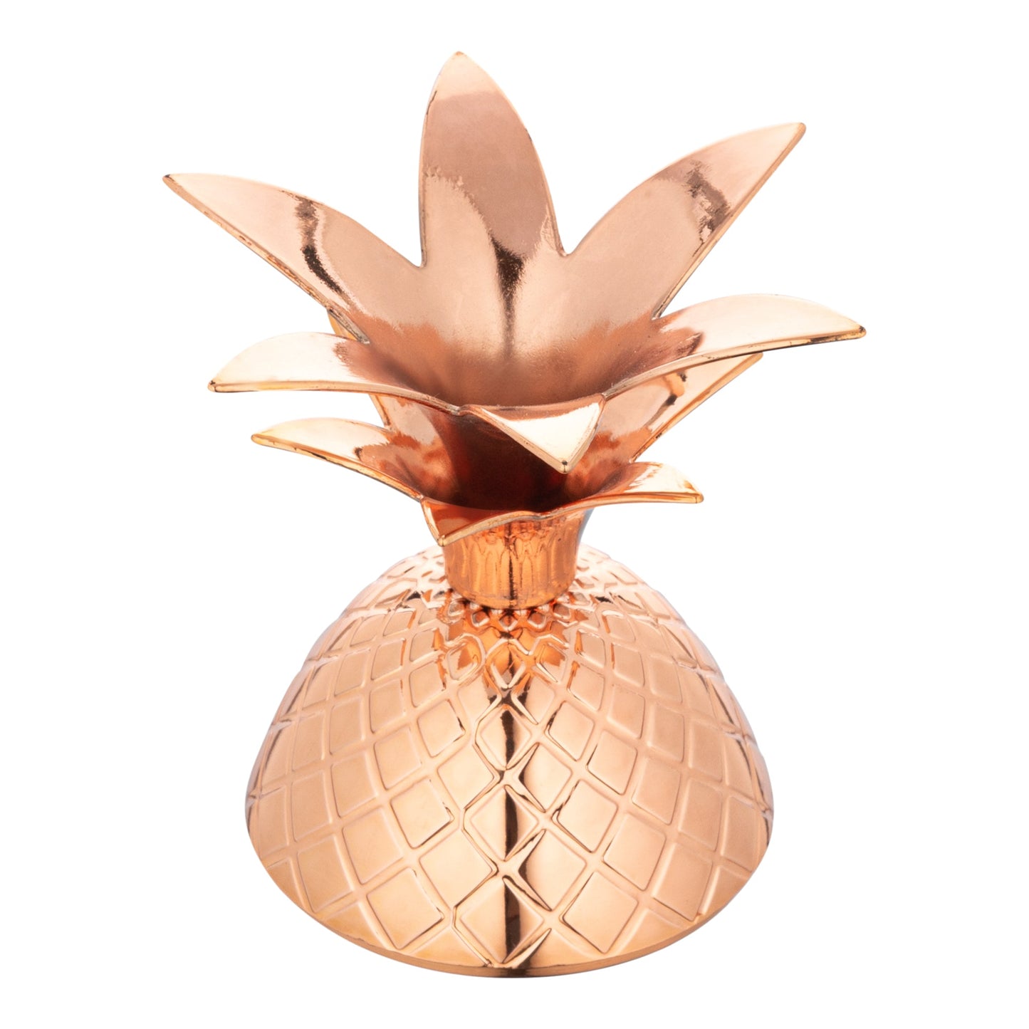 Bar Lux 2 oz Copper-Plated Stainless Steel Pineapple Tumbler - 2 1/2" x 2 1/2" x 4" - 1 count box